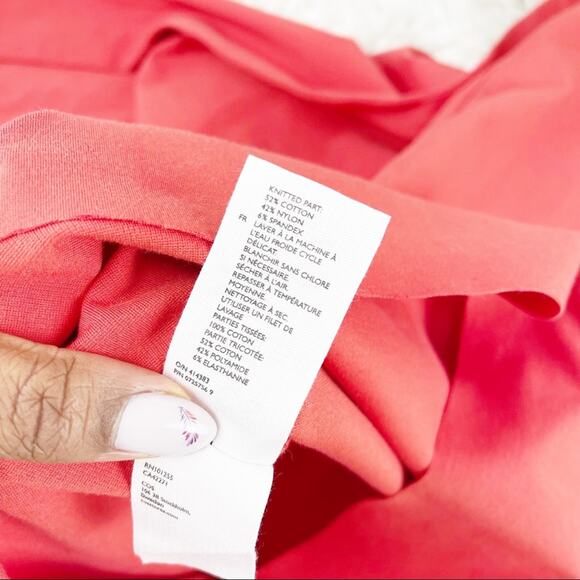 Cos Apron Dress With Woven Straight Fit Square‎ Cut Neck Straps in Red  Size XS - Picture 4 of 5